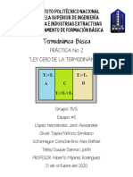 Reporte - Practica 2 - Ley - Cero - de - La - Termodinamica - Equipo - 5 - Termodinamica - Basica
