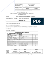 Acta de Reunion Capacitacion Reporte Eventos Adversos