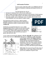 Soil Formation Worksheet