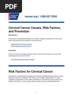 Cervical Cancer Causes, Risk Factors, and Prevention