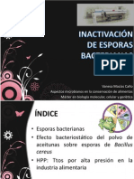 Inactivacion de Esporas Bacterianas-Tecnología de Alimentos