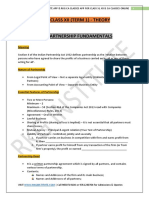 Cbse Class Xii (Term 1) - Theory CH - Partnership Fundamentals