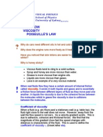 Fluid Flow Viscosity Poiseuille'S Law