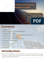 Solar Power Industrial Capacity Enhancement in India