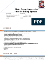 Building Sales Report Generation Module For The Billing System