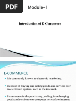 Module-1: Introduction of E-Commerce