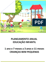 Planejamento Anual Ed Infantil 1 Ano e 7 Meses A 3 Anos e 7 Meses