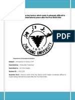 Discuss Some of The Key Factors Which Made It Extremely Difficult To Create Lasting International Peace After The First World War