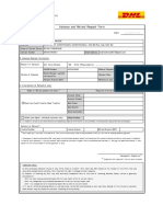 Advance and Refund Request Form: A. Customer Information