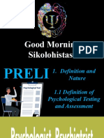 PRELIM CHAPTER 1 Psychological Testing and Assessment