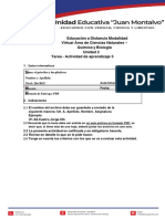 Educación A Distancia Modalidad Virtual Área de Ciencias Naturales - Química y Biología Unidad 2 Tarea - Actividad de Aprendizaje 3