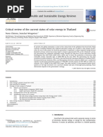 Critical Review of The Current Status of Solar Energy in Thailand