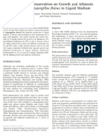 Effect of Food Preservatives On Growth and Aflatoxin Production of Us Flavus in Liquid Medium