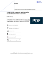 Chiang-China ASEAN Economic Relations After Establishment of Free Trade Area