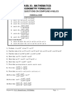 Class Xi Maths Trigonometry Practice Questions 2015 161