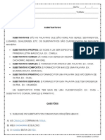 Atividade de Portugues Substantivos 4º Ou 5º Ano Respostas PDF