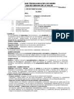 Estomatologia Silabo de Lenguaje y Comunicacion 2018-Ii - Hector