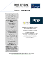 Documento Registro Oficial Reforma Codificación Reglamento para Otorgar Títulos Habilitantes para Servicios Régimen General Telecomunicaciones