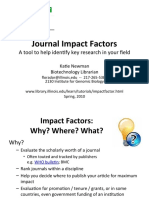 Journal Impact Factors: A Tool To Help Identify Key Research in Your Field