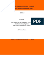 Rapport Sur L'urbanisation Et Les Risques Naturels Et Industriels en Algérie