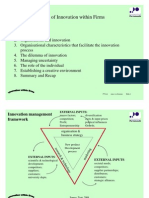 The Management of Innovation Within Firms