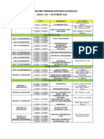 2021 Online Prebar Review Schedule