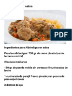 Albóndigas en Salsa