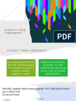 Meeting 1 - Subject Verb Agrement