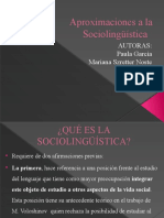 Aproximaciones A La Sociolinguística