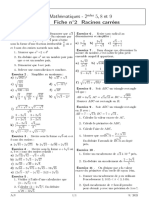 2nde 8 Ensembles Des Nombres - Racines Carrées