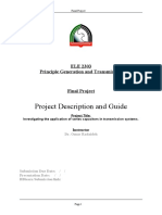 Project - 1 - ELE 2303 - Course Project Description and Rubrics