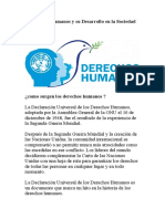 Derechos Humanos y Su Desarrollo en La Sociedad