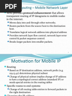 Mobile Computing - Mobile Network Layer