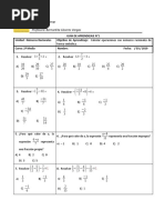 3 - Primera Guia Numeros Racionales 2°medio