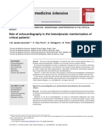 Role of Echocardiography in The Hemodynamic Monitorization of Critical Patients