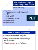 Chapter 7: The Basics of Capital Budgeting: Evaluating Cash Flows