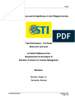 Task Performance in Rizal Life and Works