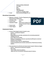 Mohamed Rabee Electrical Engineer CV