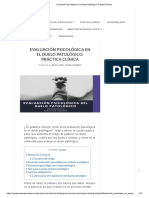 Evaluación Psicológica en El Duelo Patológico. Práctica Clínica