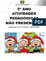 ATIVIDADES - 5 - ANO - DEZEMBRO - Urbanização