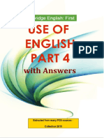 Cambridge English First - Use of English. Part 4 - With Answers