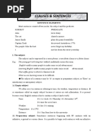 Sentence Elements Clause Types 2022