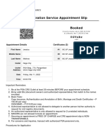 Civil Registration Service Appointment Slip: 0Gvnbr