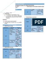 Module 1 - Introduction To Prepositions