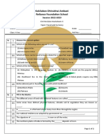 Class 4 EVS - TEA-2 Revision Worksheet - 5 Travel & Currency