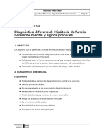 Diagnóstico Diferencial. Hipótesis de Funcionamiento Mental y Signos Precoces