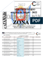 Listado Provisorio Zona II - Periodo 2022