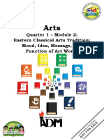 Quarter 1 - Module 2: Eastern Classical Arts Tradition: Mood, Idea, Message, and Function of Art Works