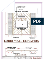 Lobby Wall Elevation: PLAN AT 2'-0" HT