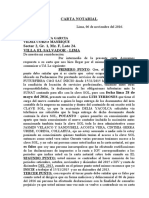 Carta Notarial de Galindo